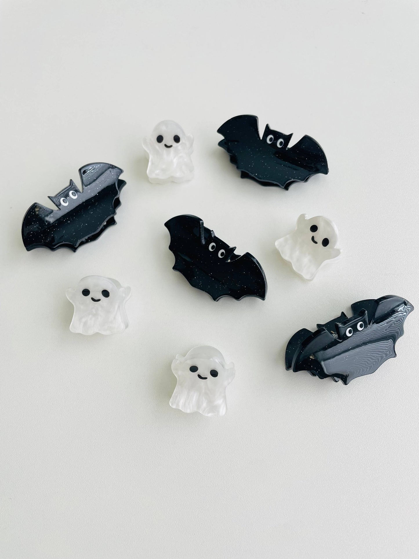 Mini Ghost and Bat Claw Clips