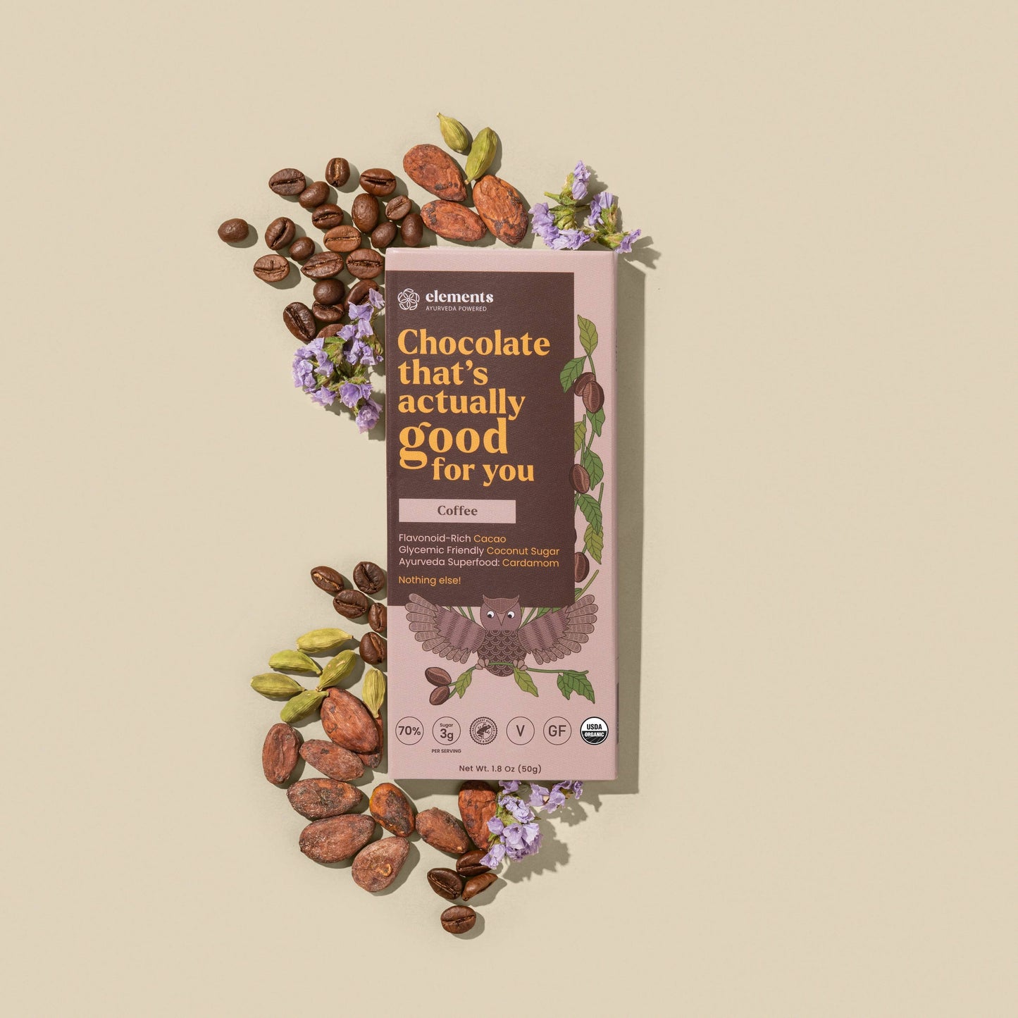 Coffee Dark Chocolate Bar | Vegan Organic