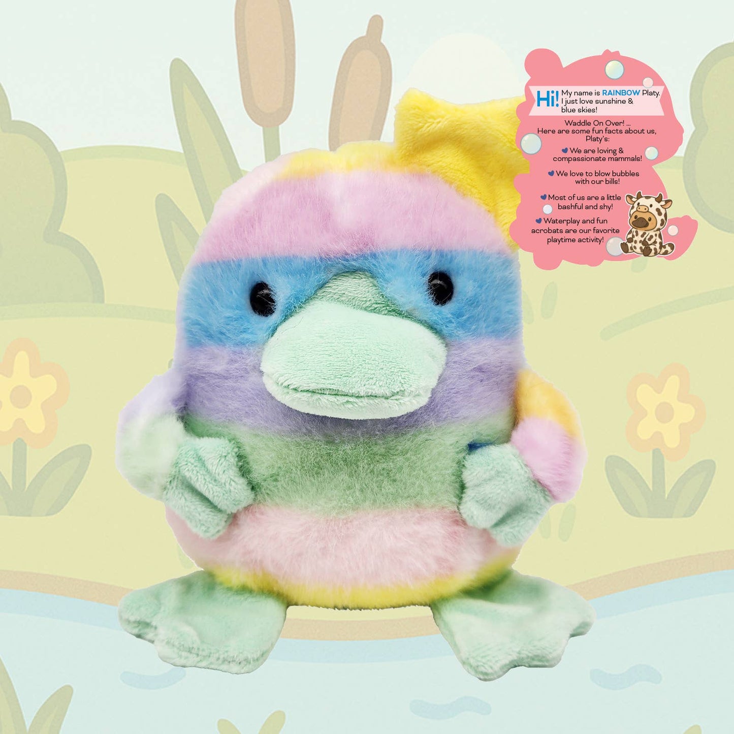 BHTB 12pc Platypus Plushee Collection 6 Assorted Styles