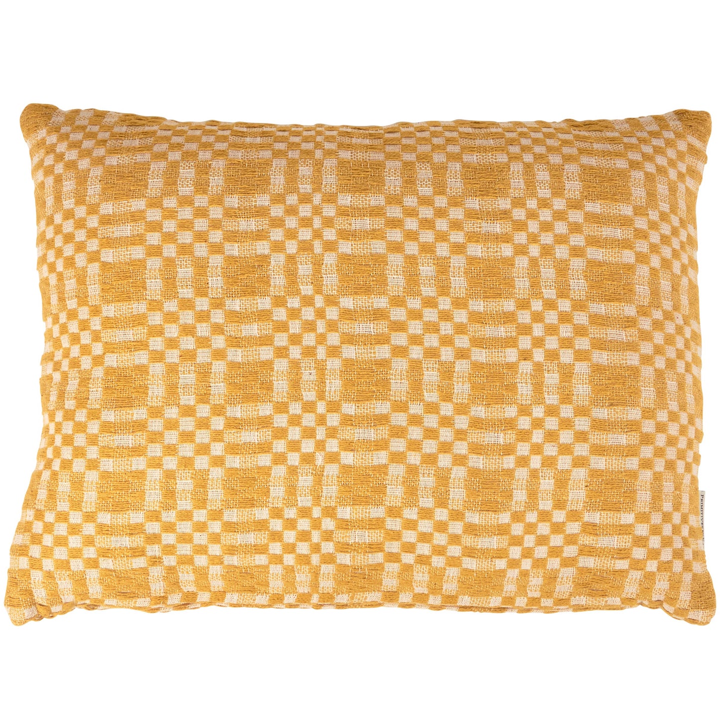 Gold Check Pillow