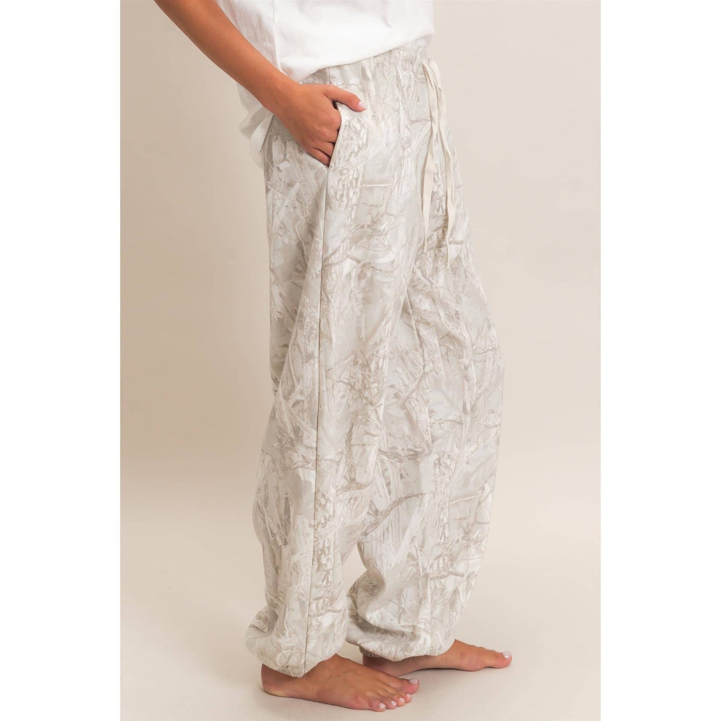 Tree Camouflage Print Jogger Pants