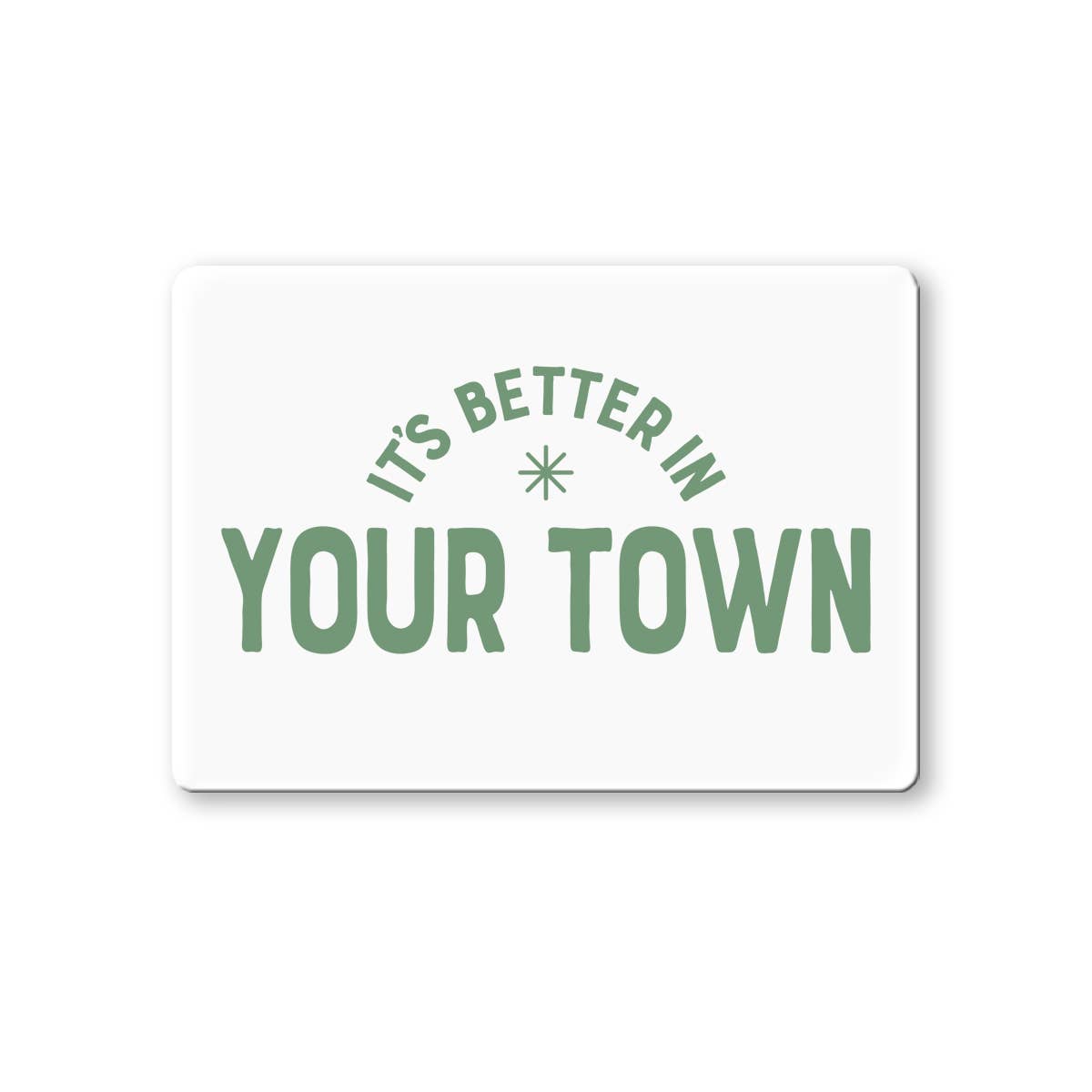 Personalized City Magnet, It's Better In, name drop design
