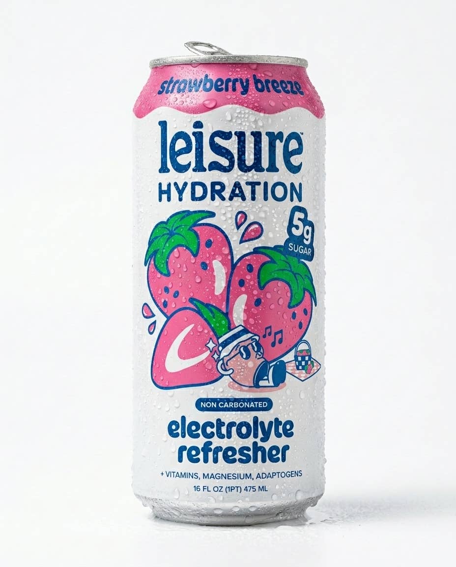 Leisure Hydration Electrolyte Strawberry Breeze (16 x 12oz)