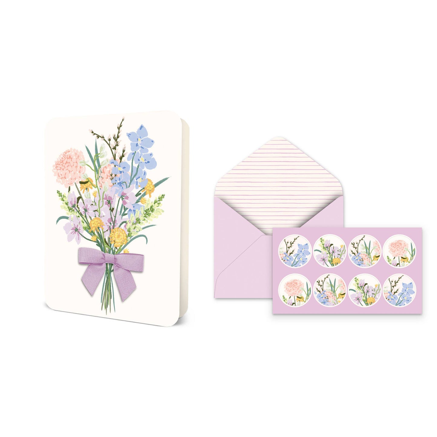 Blissful Bouquet Bow Note Card Set