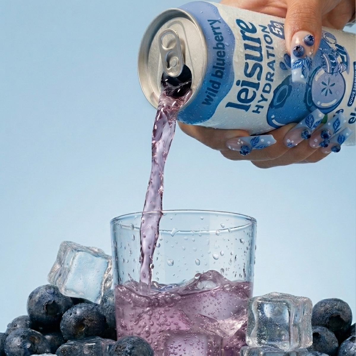 Leisure Hydration Electrolyte Wild Blueberry (16 oz x 12-Pack)