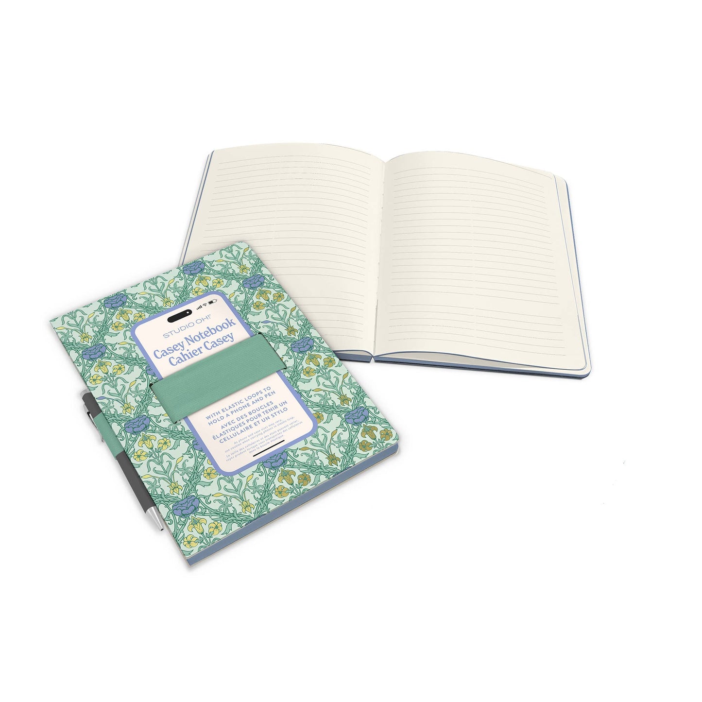 Victoriana Casey Notebook with Phone Loop