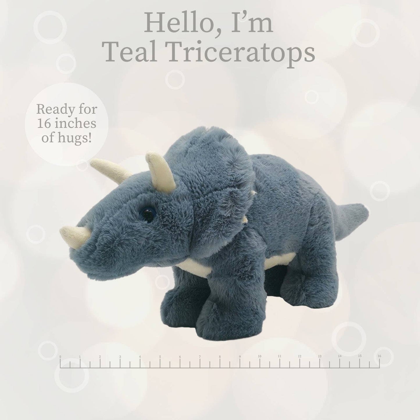 Teal Triceritops World's Softest 16" Large Lushees Plush Toy