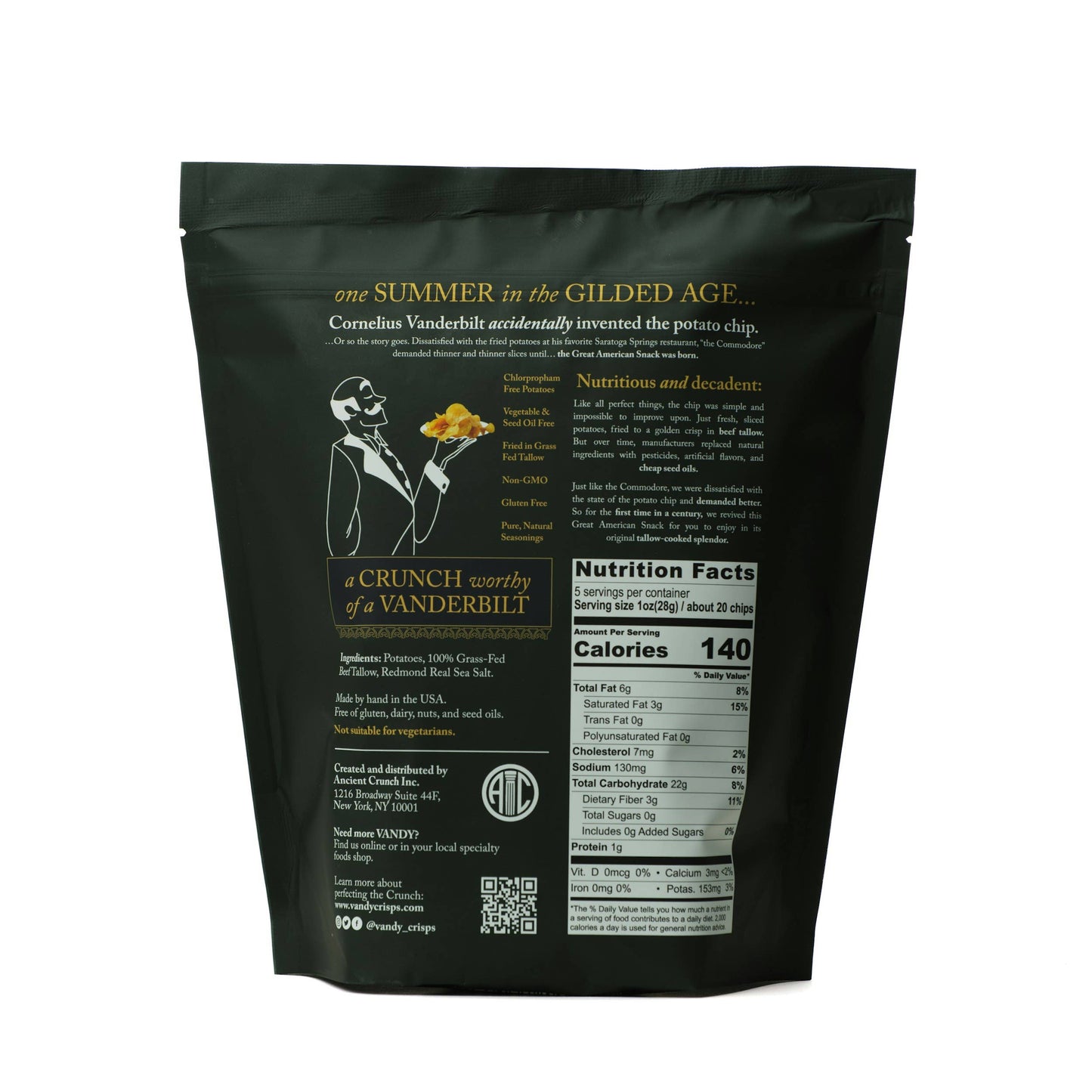 Vandy Traditional Potato Chips, 5oz Bag Case