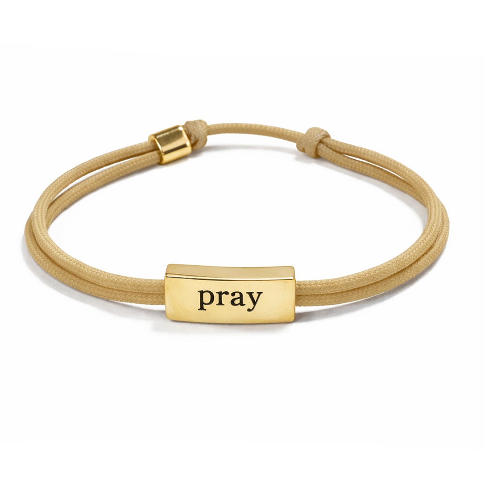 Sentiment Cord Bracelet-Pray, Philippians 4:6