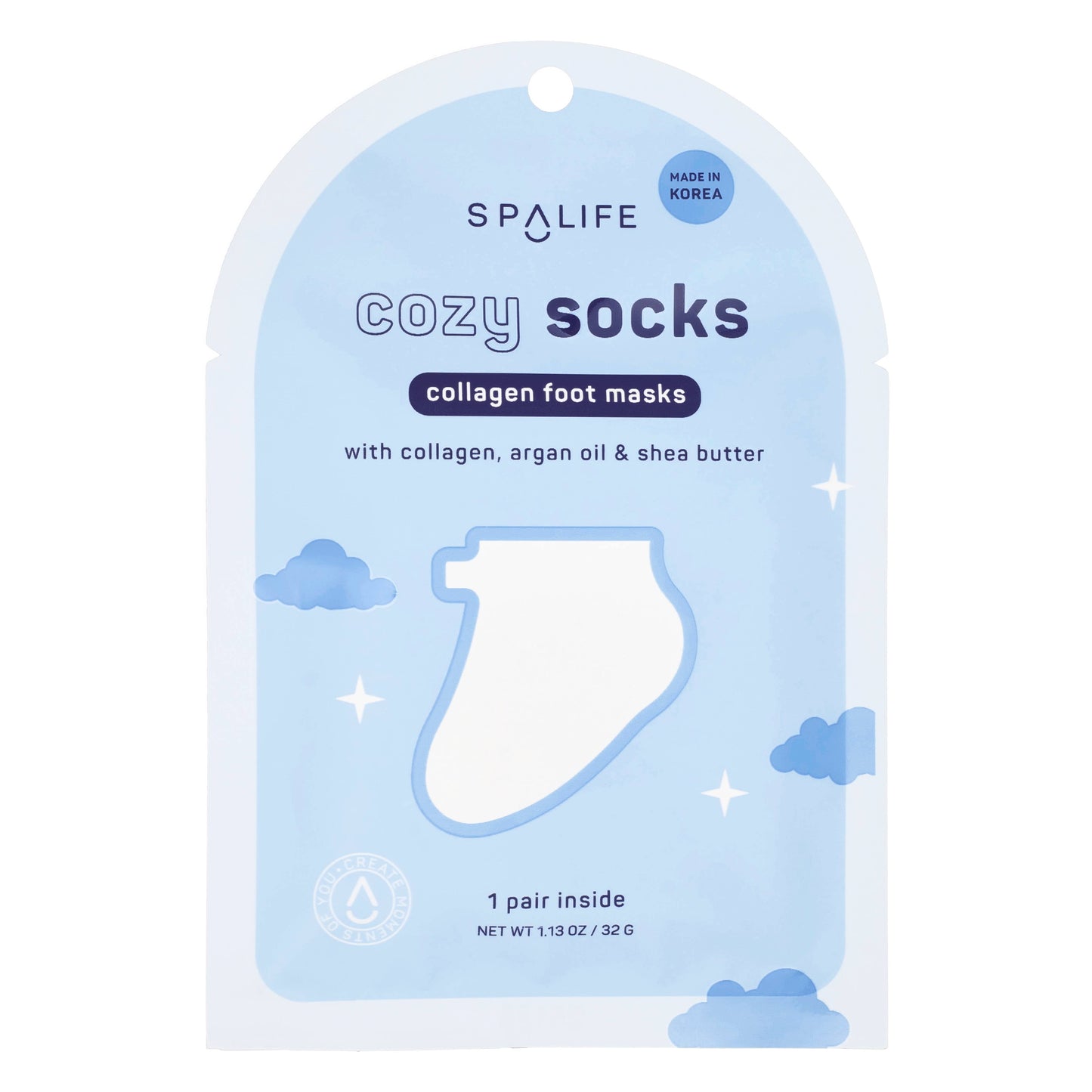 Cozy Socks Collagen Spa Foot Mask 1 Pack