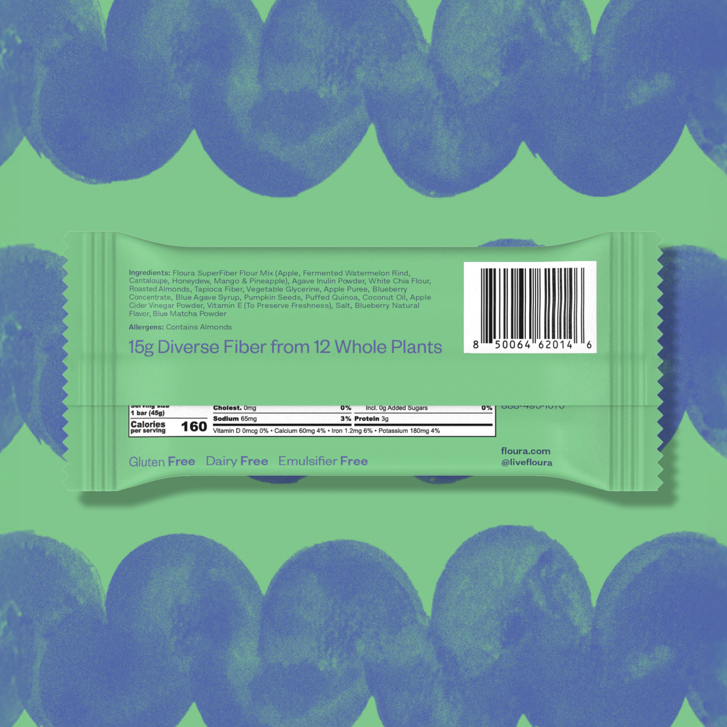 Blueberry Matcha Fiber Snack Bar