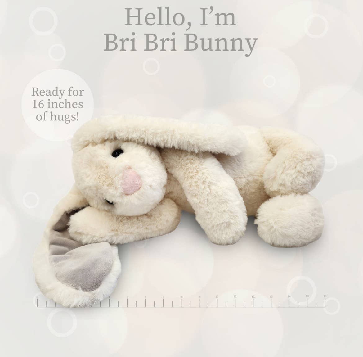 Cream Bunny- World's Softest Lushee 16 inch BriBri Plush Toy