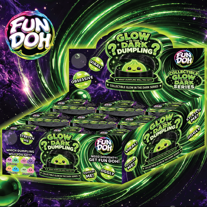 Fun Doh Glow In The Dark Mystery Dumpling Black Baskets