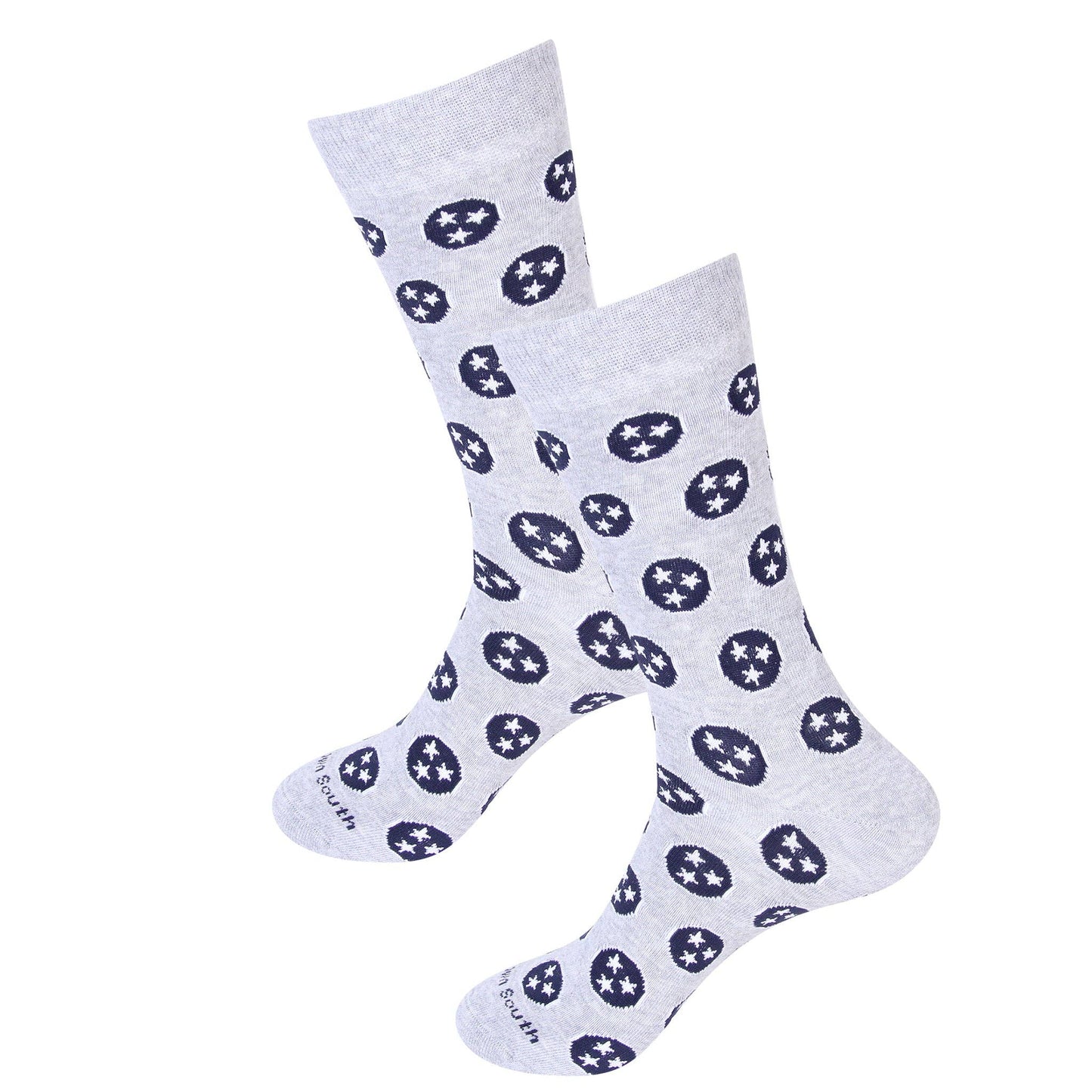 Grey/Navy Tennessee Tri Star Socks