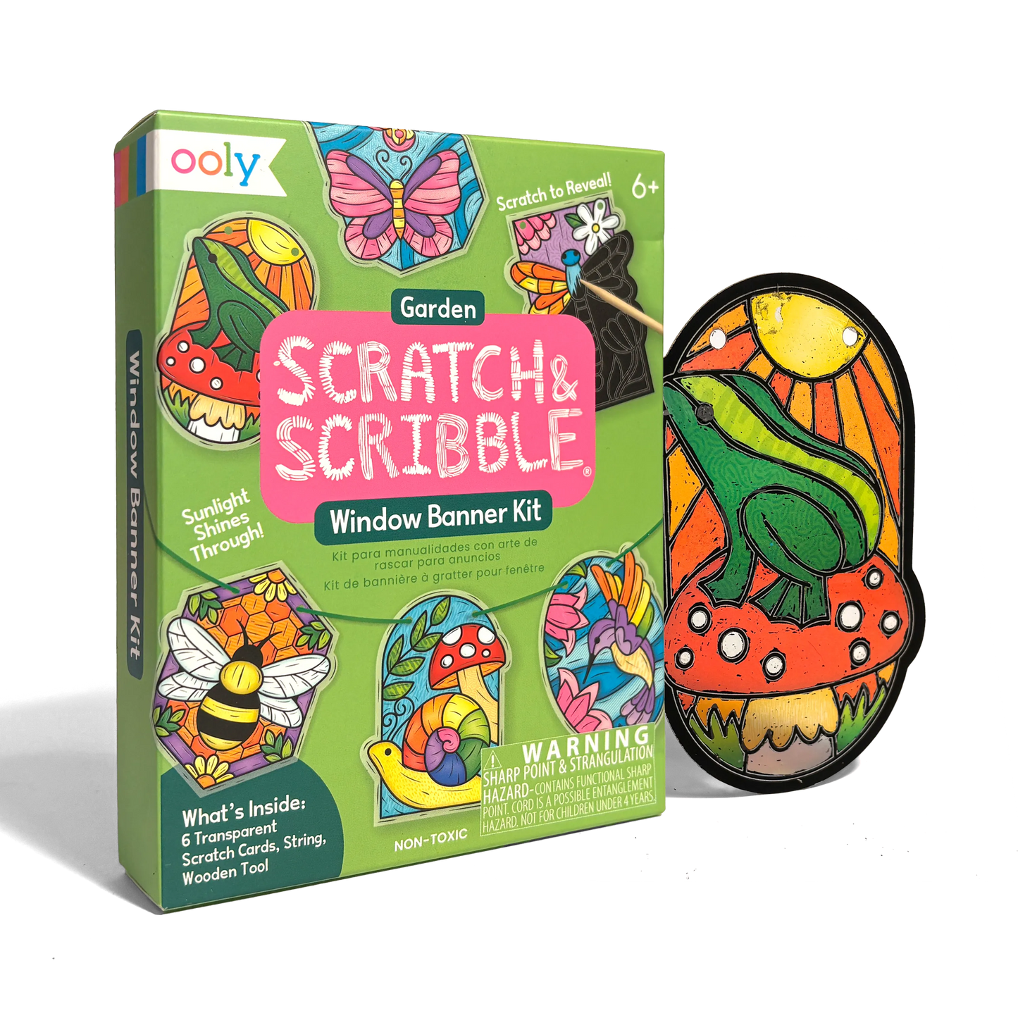 Mini Scratch & Scribble Window Banner Kit - Garden
