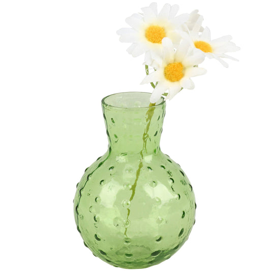 Green Hobnail Vase