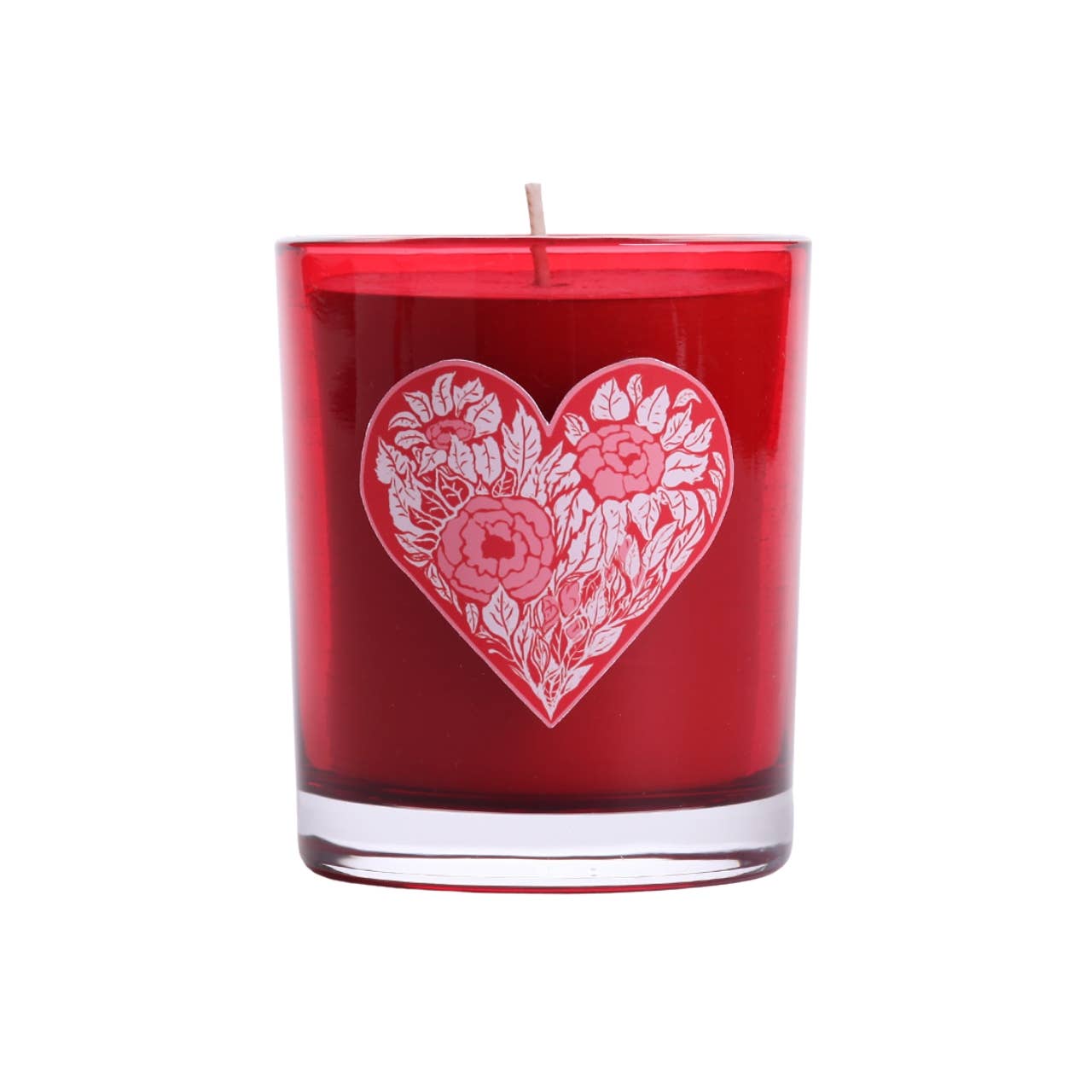Glass Candles – Pure Beeswax – Sweet heart