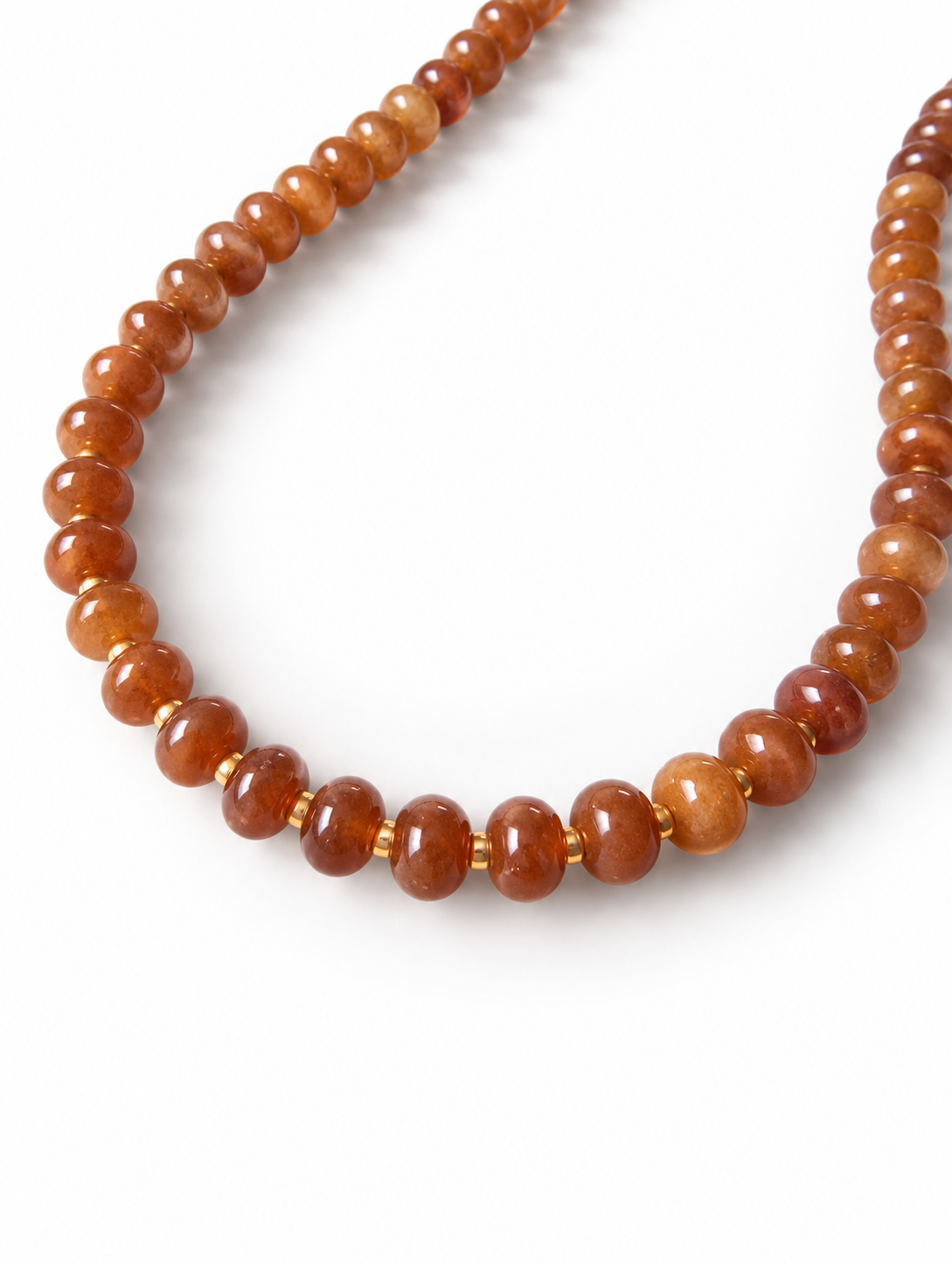 Amber Glow Beaded Necklace