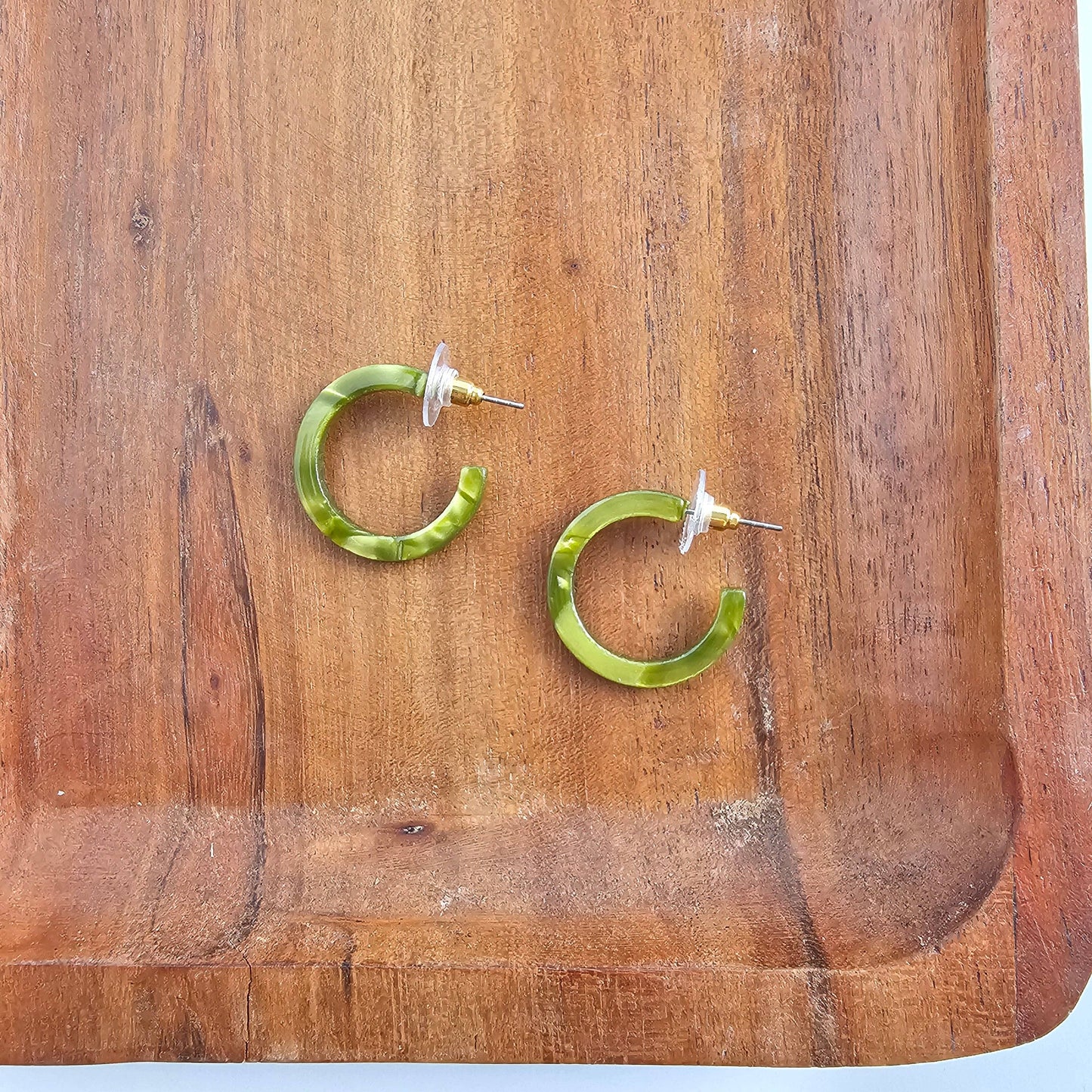 Cam Mini Hoops - Olive // Jewelry, Earrings, Fall