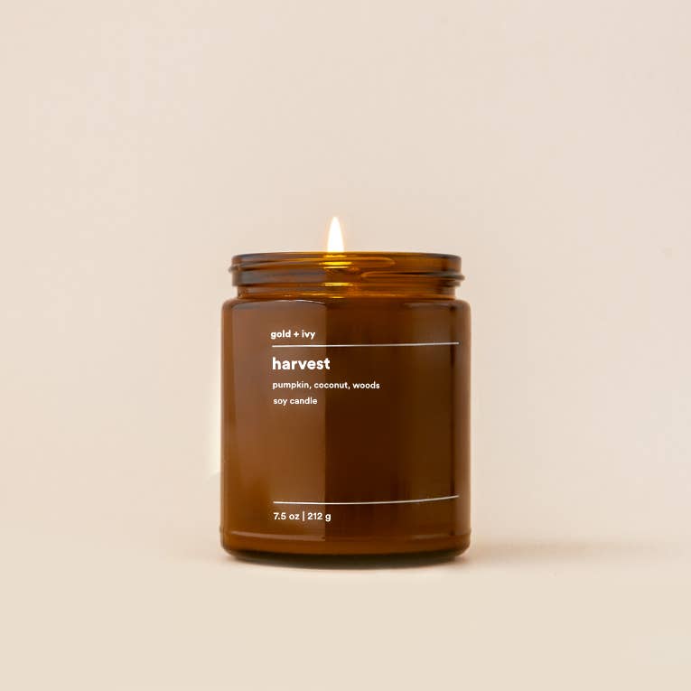 Harvest soy candle - pumpkin, coconut, woods