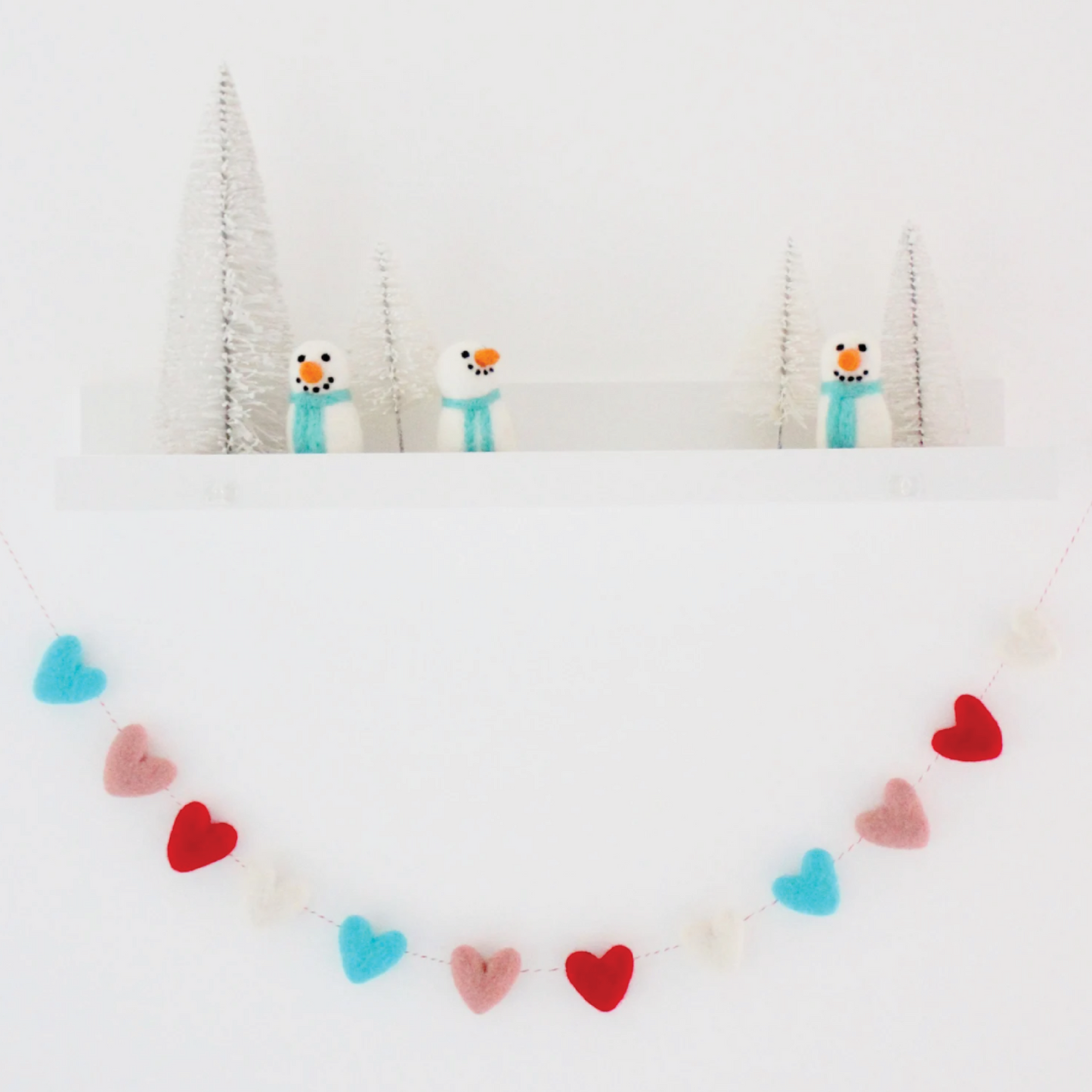 Felt Snowman with Blue Scarf