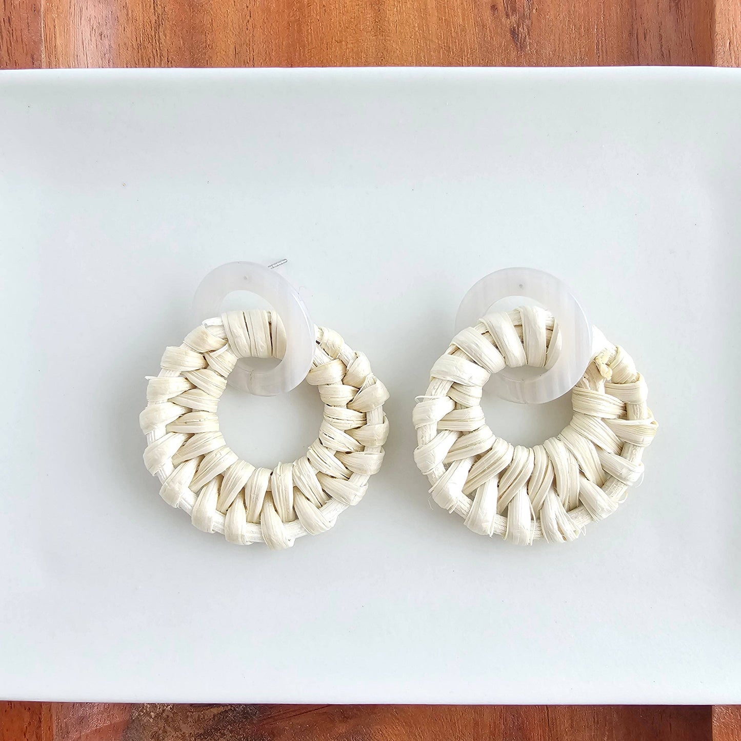 Calypso Earrings - Light Rattan // Resort Summer Jewelry