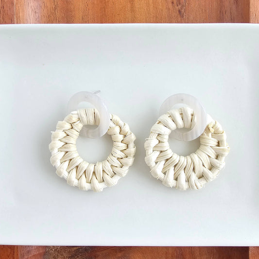 Calypso Earrings - Light Rattan // Resort Summer Jewelry