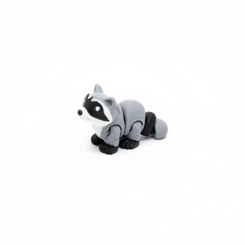 Raccoon • Mini 3D Printed Articulated Animal • Flexi Animals • Pocket Pets • Pocket Pals • Desk Pets*