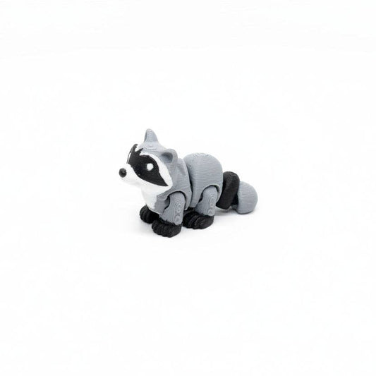 Raccoon • Mini 3D Printed Articulated Animal • Flexi Animals • Pocket Pets • Pocket Pals • Desk Pets*