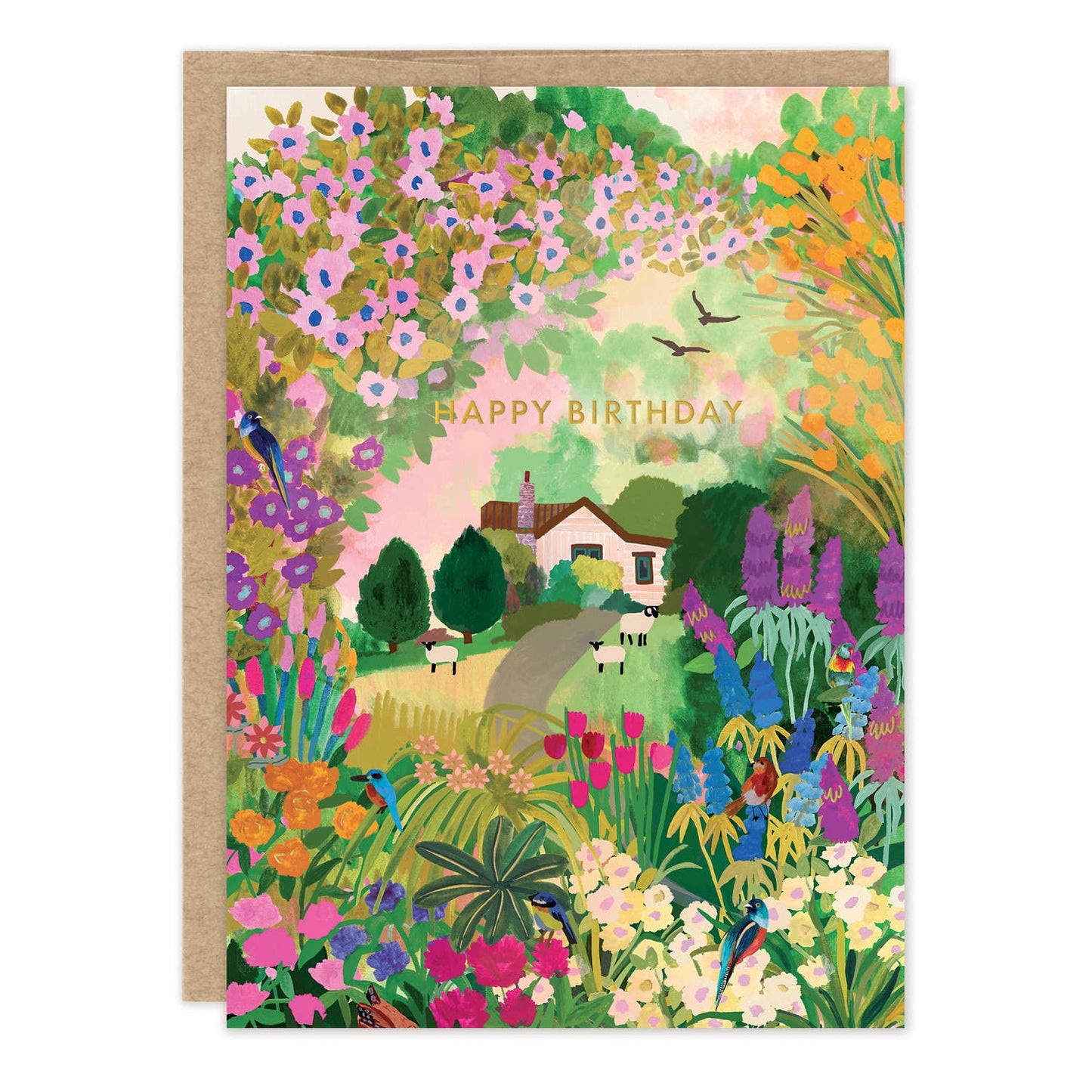 Cottage Garden Birthday Card