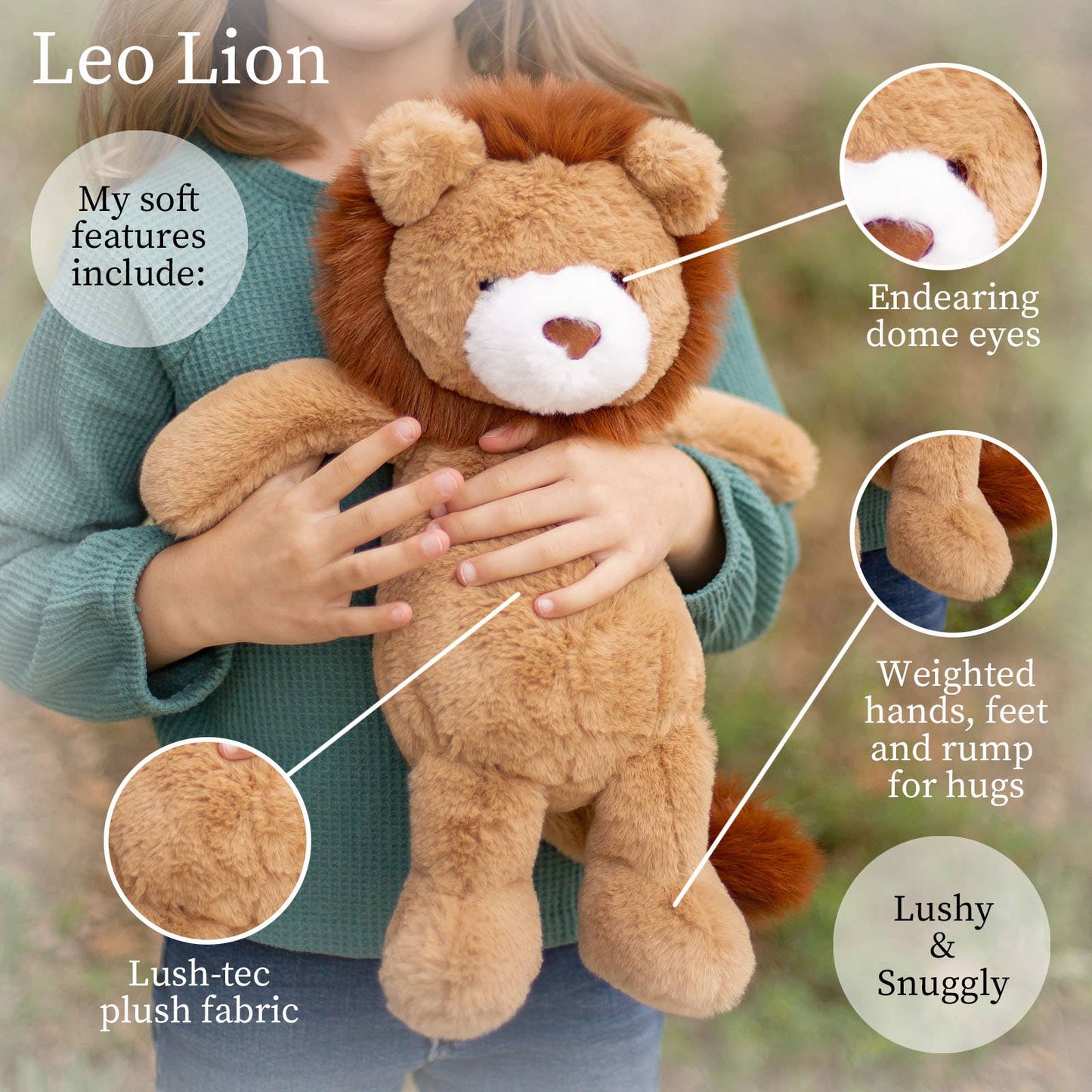 Lion World's Softest Lushees 16" Plushie for Kids
