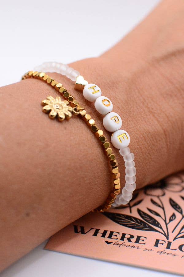 Hope Bracelet Christian Faith Jewelry with Floral Hope Card