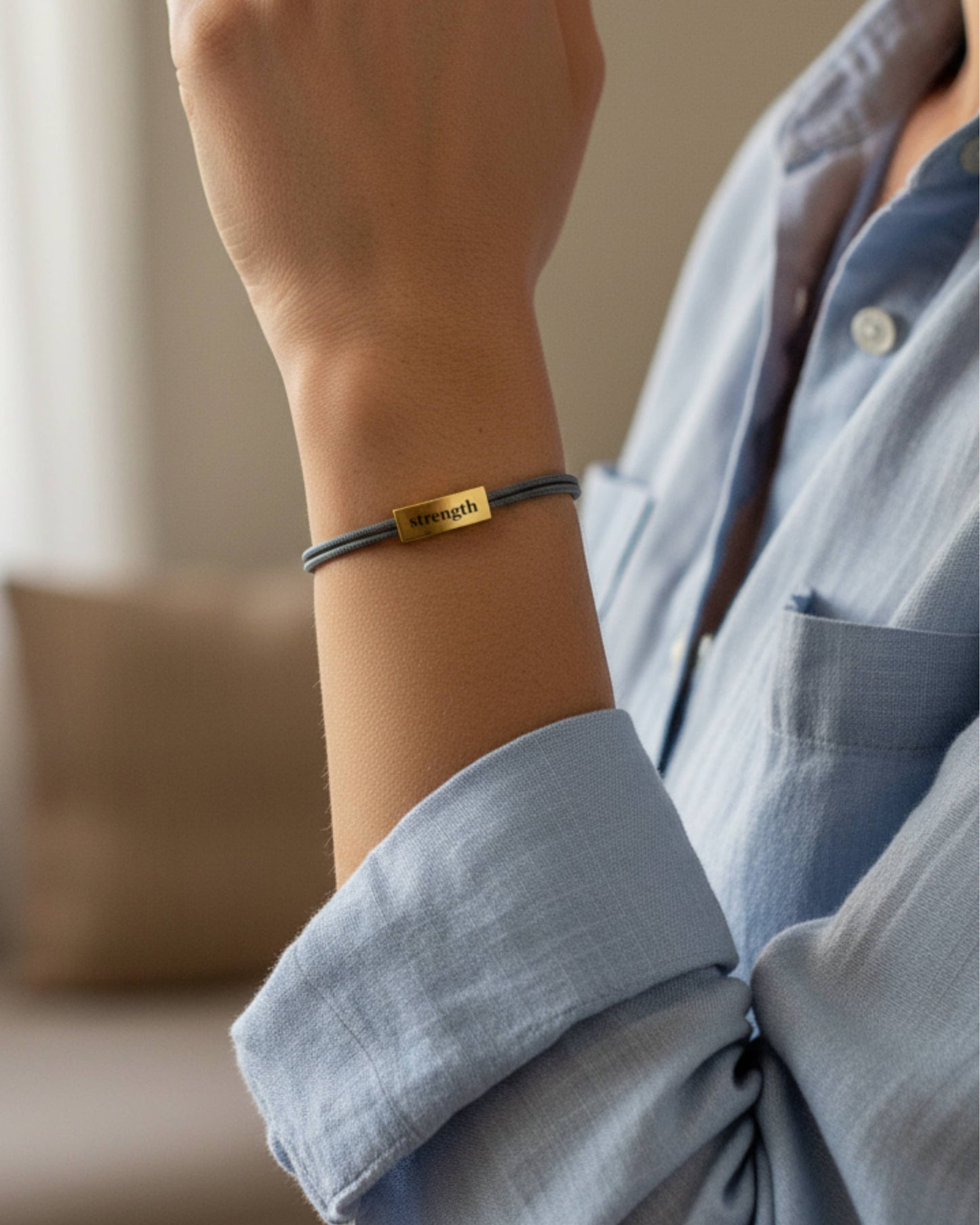 Sentiment Cord Bracelet-Pray, Philippians 4:6