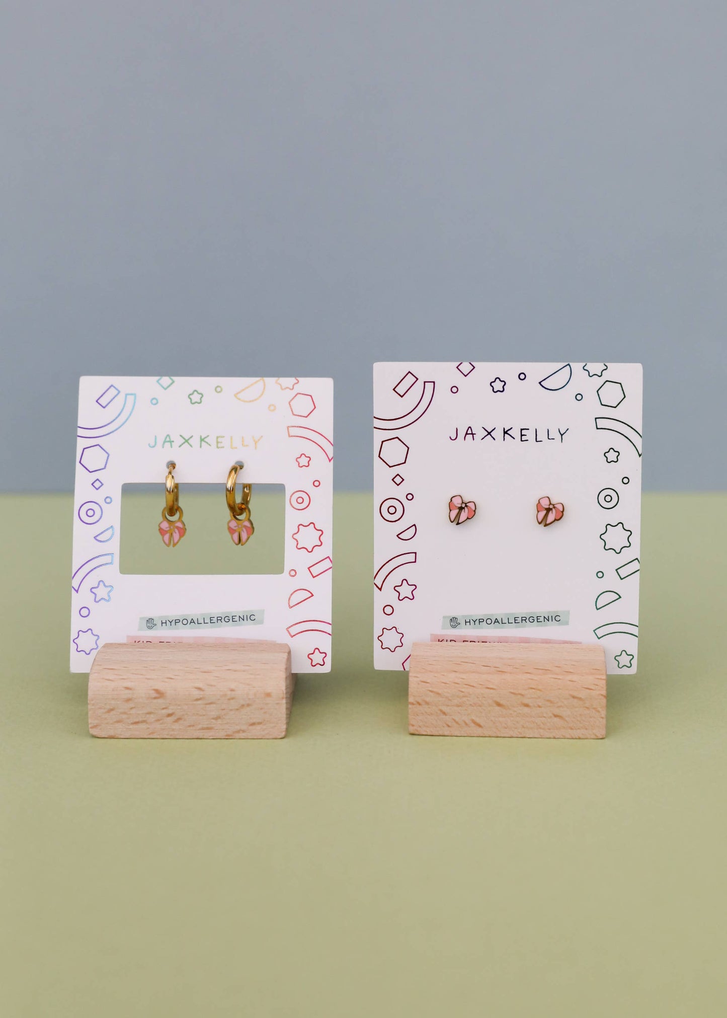 Bow Enamel Flat Back Kids Earrings