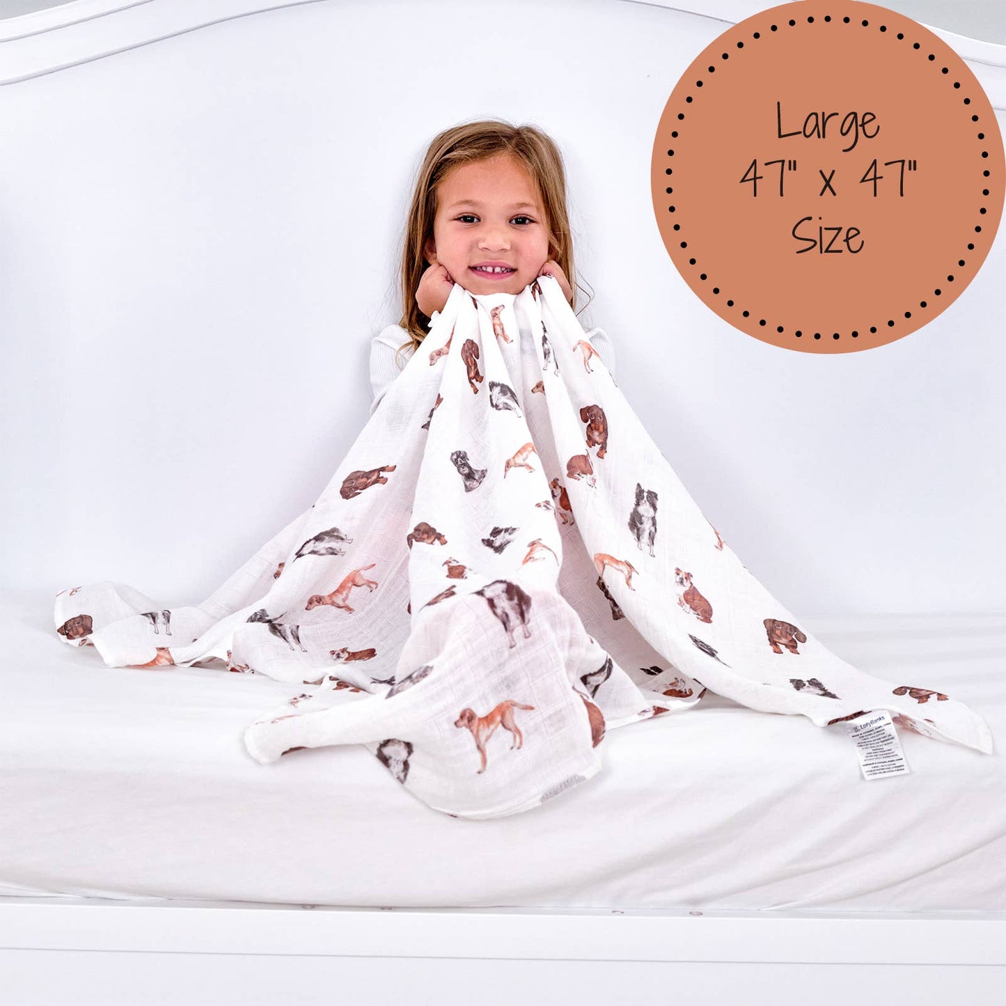 Adorable Dog Print Baby Swaddle Blanket