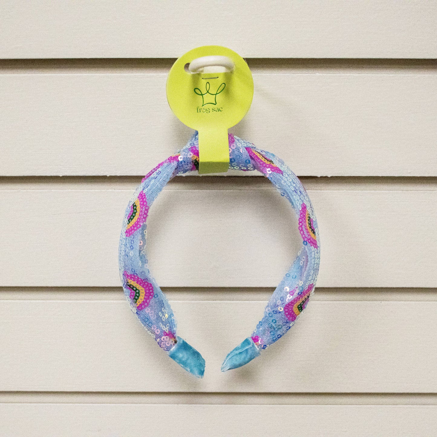 Kids Sequin Knot Headband - Rainbow