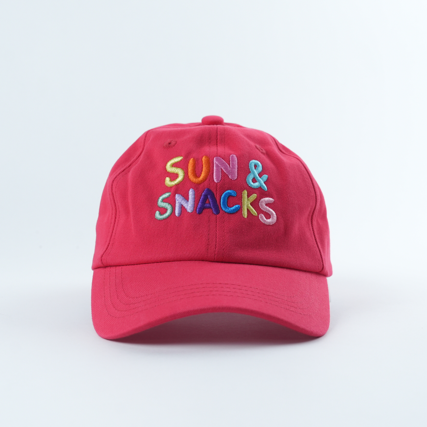 Sun & Snacks Kids Cotton Dad Cap — Red
