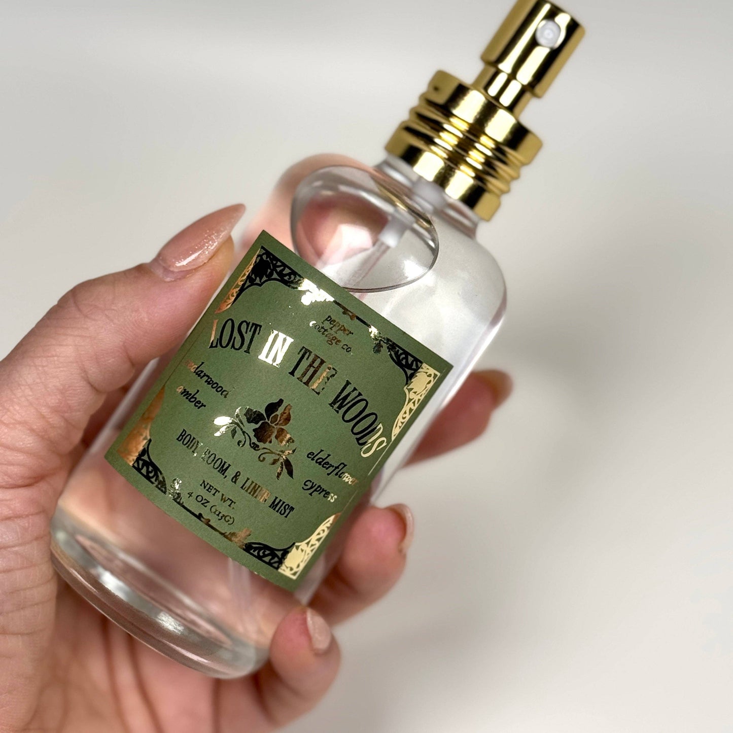 Lost in the Woods 4 oz Body & Home Mist | Cypress, Cedarwood, Elderflower, Amber | Daydream Collection Spring Floral Body Spray