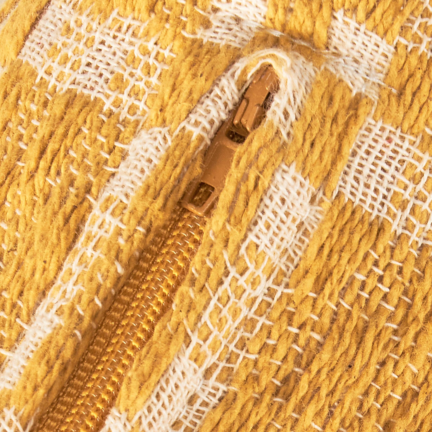 Gold Check Pillow