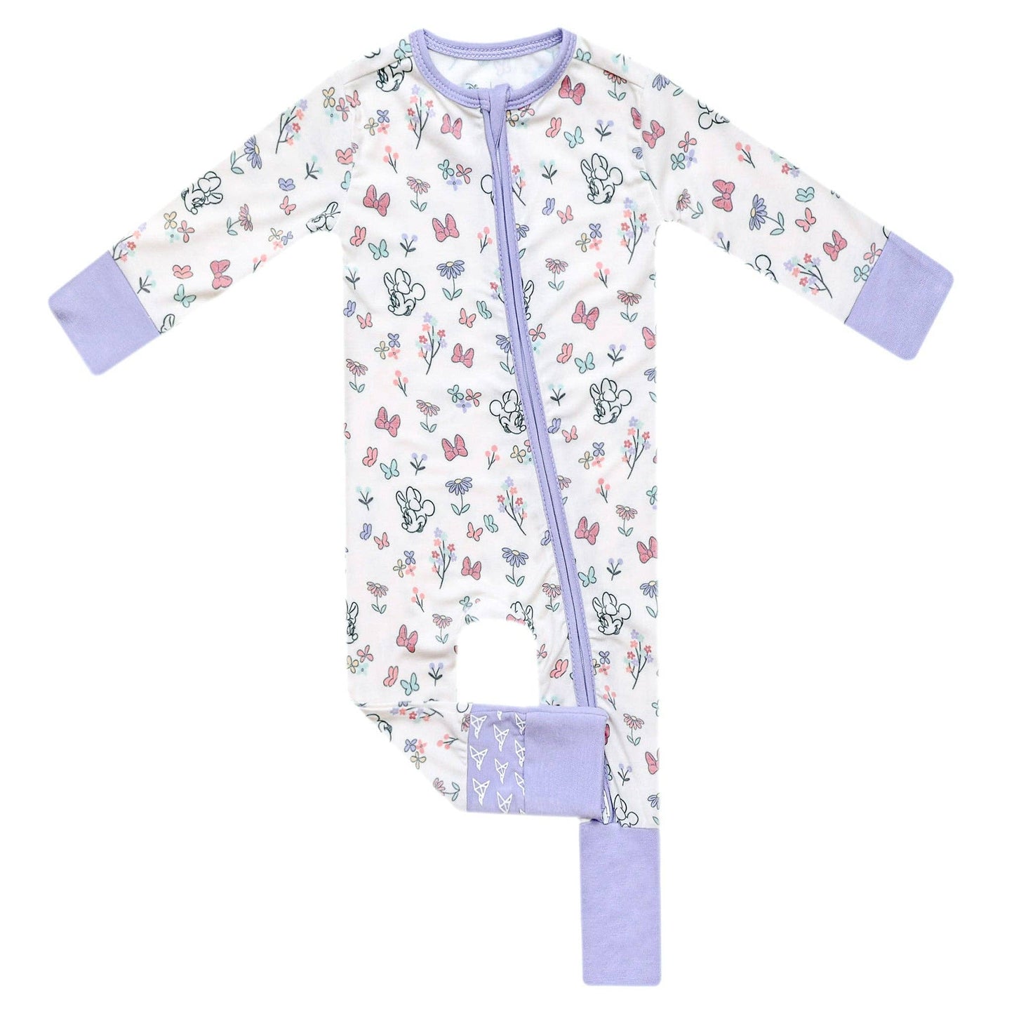 Convertible Zip-Up Footie - Minnie Mouse's Bowquet