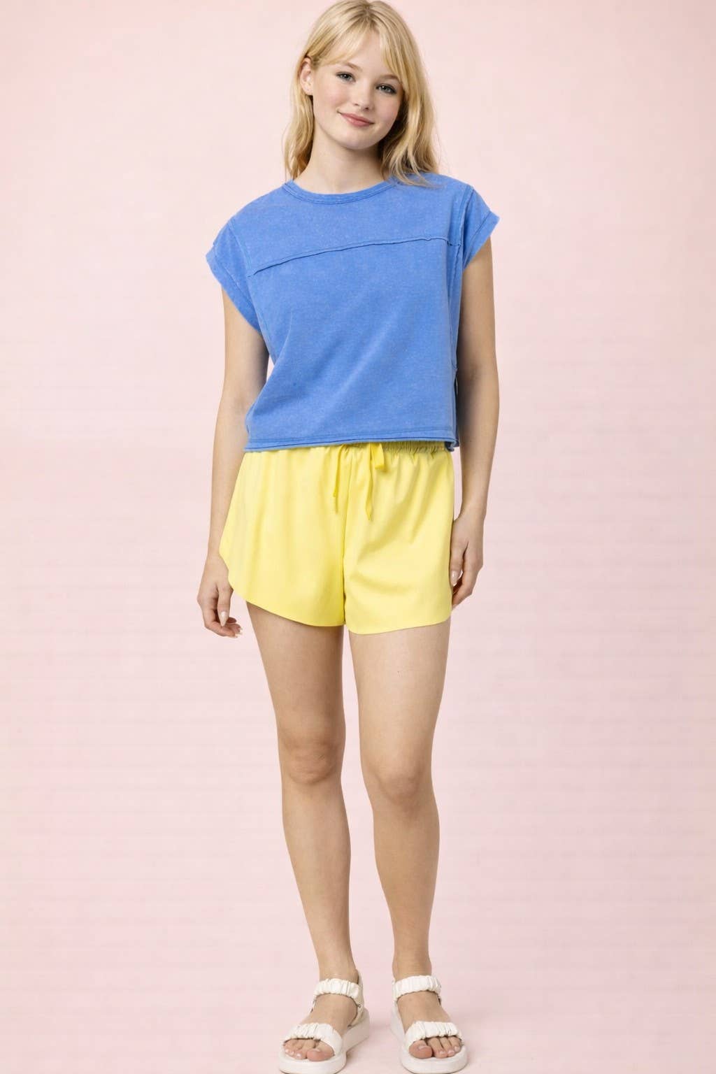 Side Overlap Activewear Shorts W/ Shorts Lining
