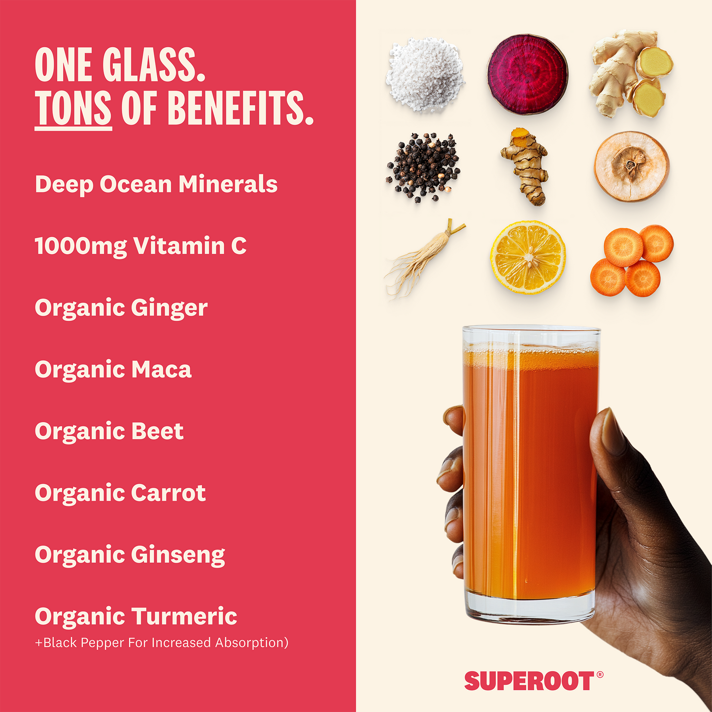 Immunity & Hydration Superfood Mix - Strawberry | 12 count