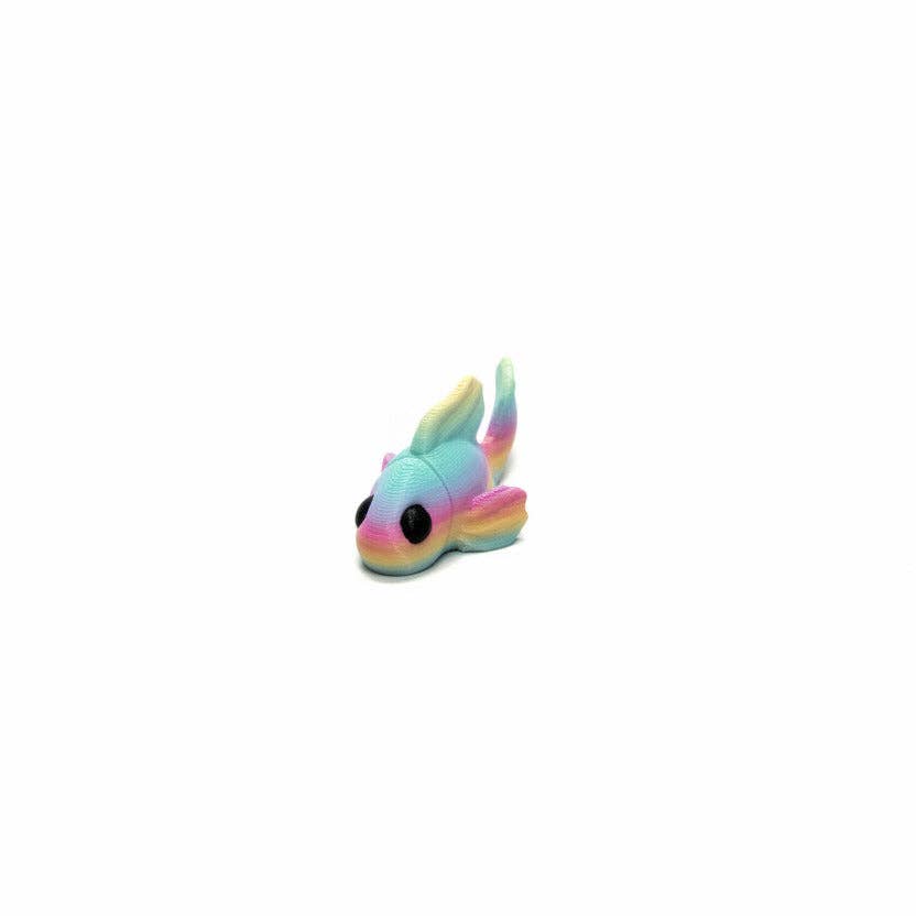 Betta Fish (Rainbow) • Mini 3D Printed Articulated Animal • Flexi Animals • Pocket Pets • Pocket Pals • Desk Pets