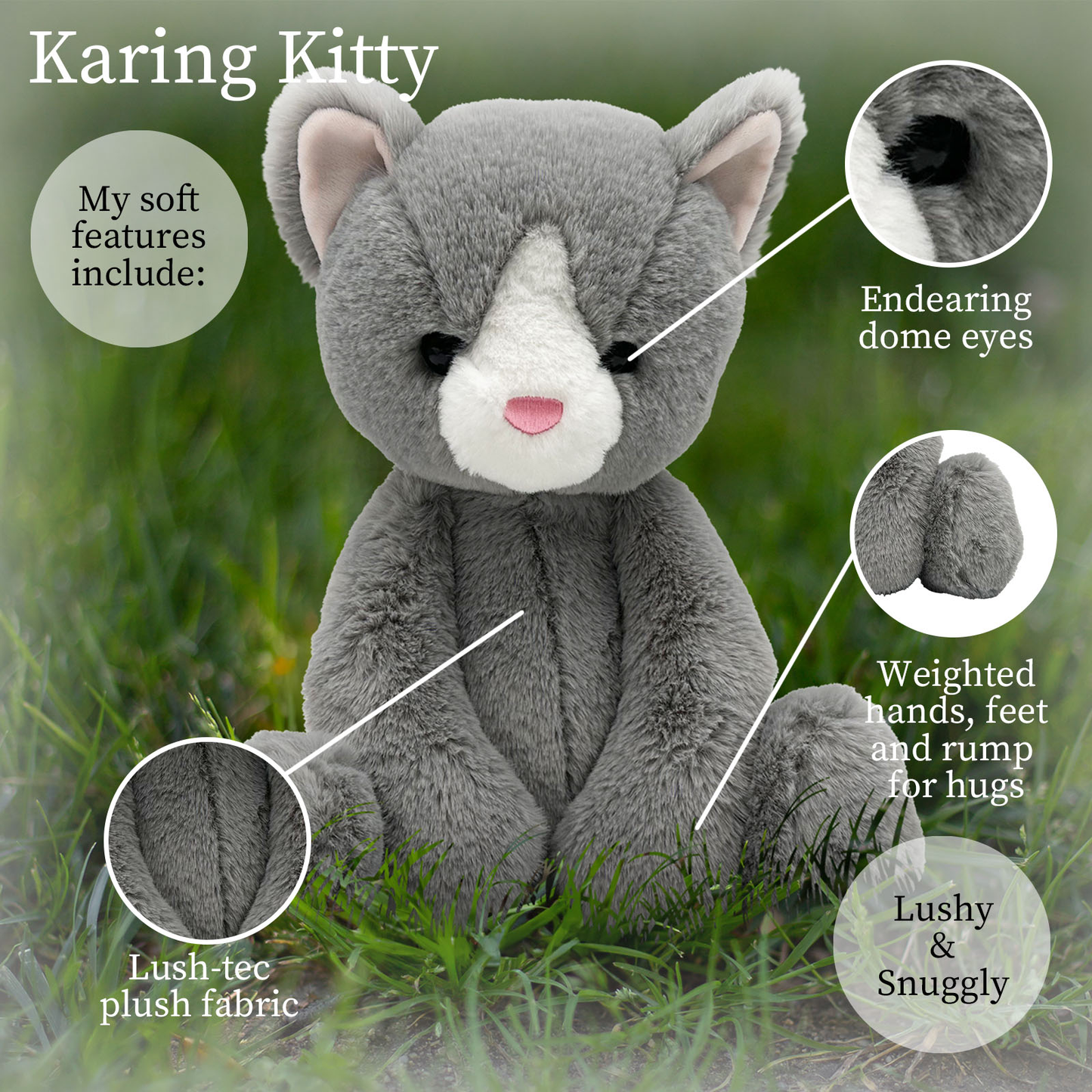Karing Kitten Gry World's Softest Lushee 16 inch Plush Toy