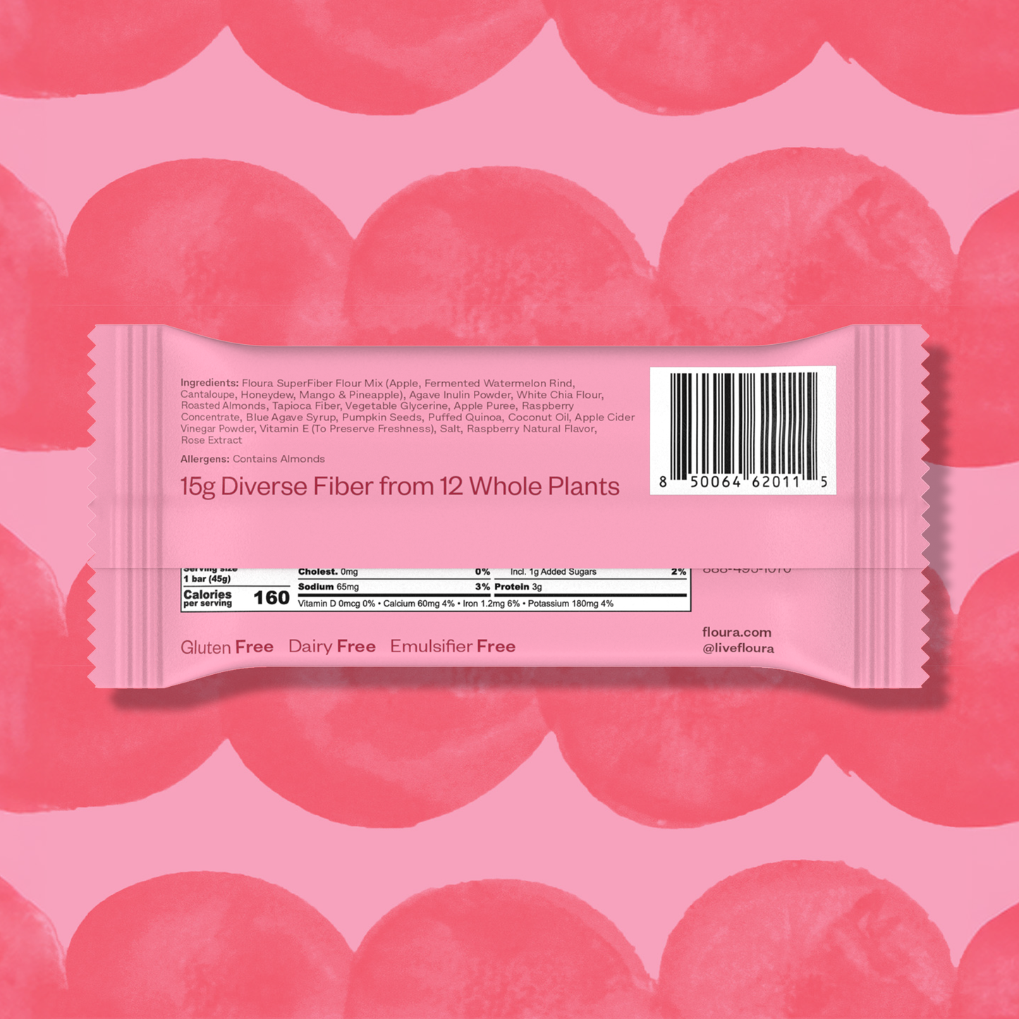 Raspberry Rose Fiber Snack Bar