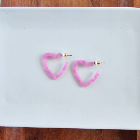Mini Heart Hoops - Bubblegum Bliss // Valentine's Day