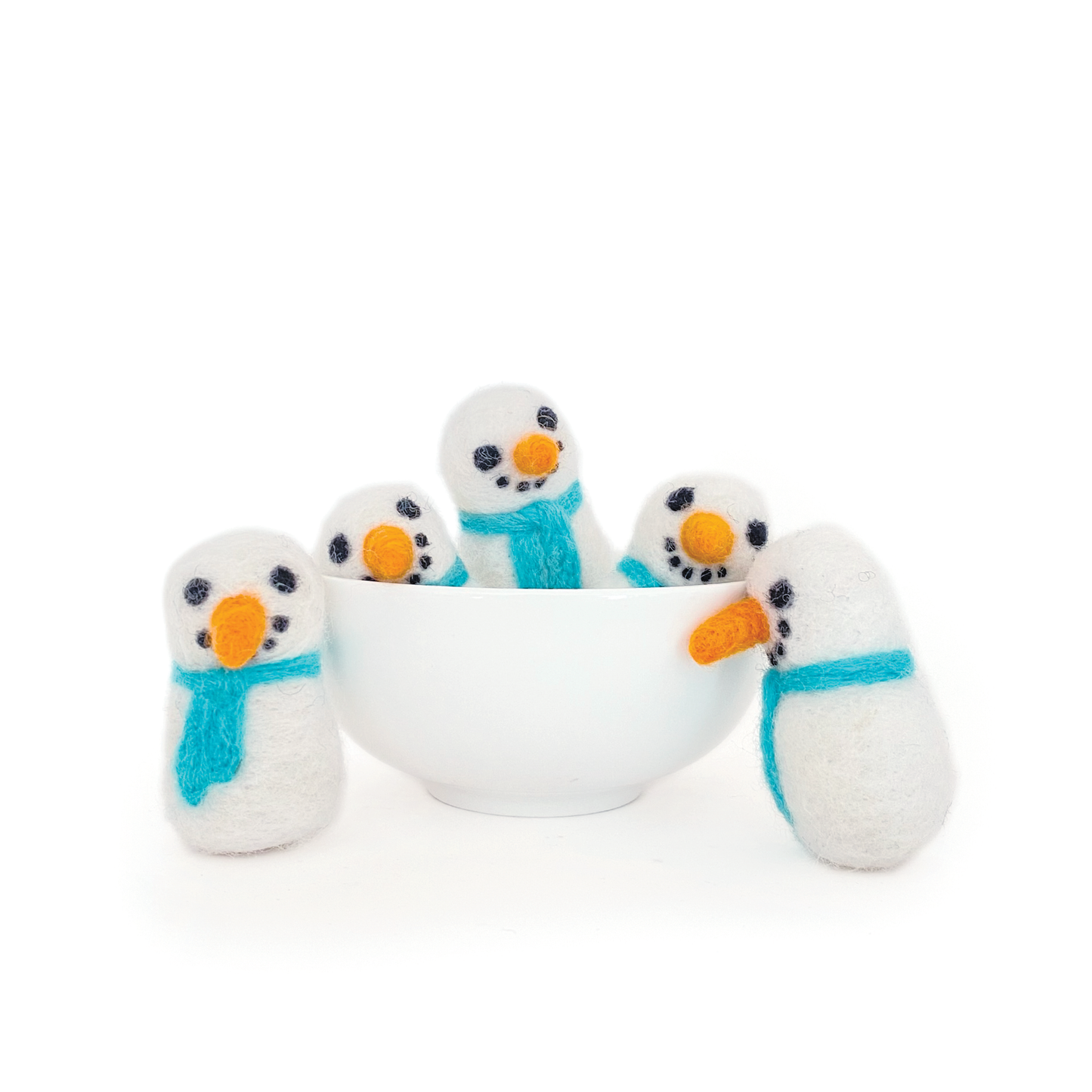 Felt Snowman with Blue Scarf