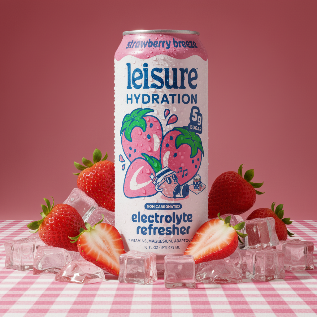 Leisure Hydration Electrolyte Strawberry Breeze (16 x 12oz)
