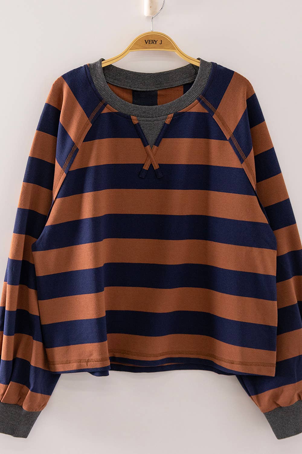Casual Stripe Cropped Top