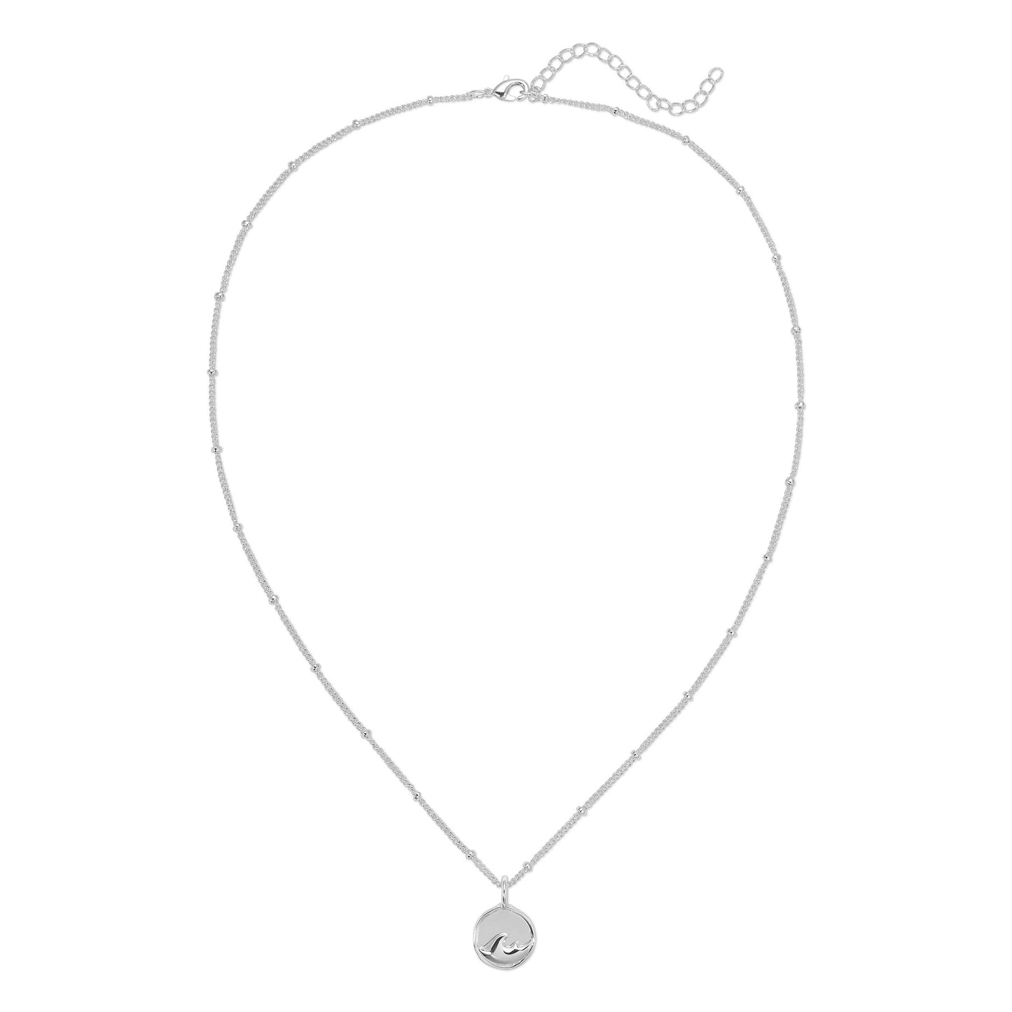 Ocean Life Necklace - Sterling Silver-Dipped - Wave